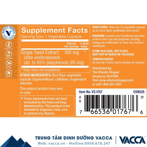 vien grape seed extract the vitamin shoppe
