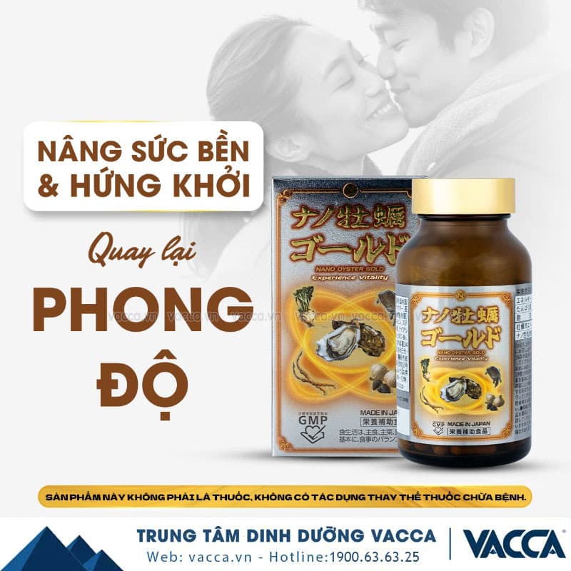 Nano Oyster Gold - Viên Tinh Chất Hàu Hỗ Trợ Sức Khỏe Nam Giới