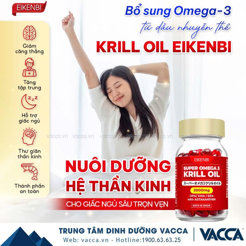 Super Omega-3 Krill Oil Eikenbi - Viên Dầu Nhuyễn Thể Siêu Omega 3